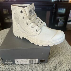 Palladium Kids Cream High-Top Boots